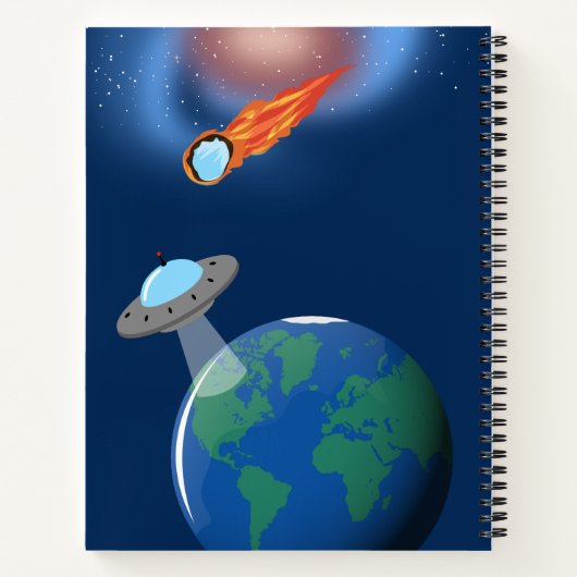 Astronaut in der Weltraumgalaxie Personalisierter Notizblock (Rückseite)