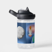 Astronaut in der Weltraumgalaxie Personalisierter  Trinkflasche (rechts)