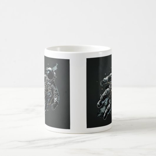Astronaut in der weltraumklassischen Tasse, 11 oz Kaffeetasse (Mittel)