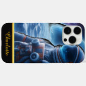 Astronaut in einem schweren, frostigen Raumschiff Case-Mate iPhone Hülle (Rückseite (Horizontal))