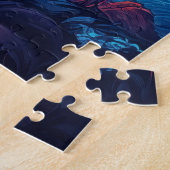 Astronaut in farbenfroher Weltraumszene Puzzle (Seite)