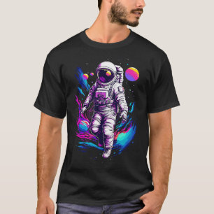 Astronaut in lebendiger Farbe T-Shirt