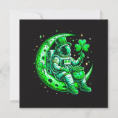 Astronaut in Moon Space Saint Patrick's Day (Vorderseite)