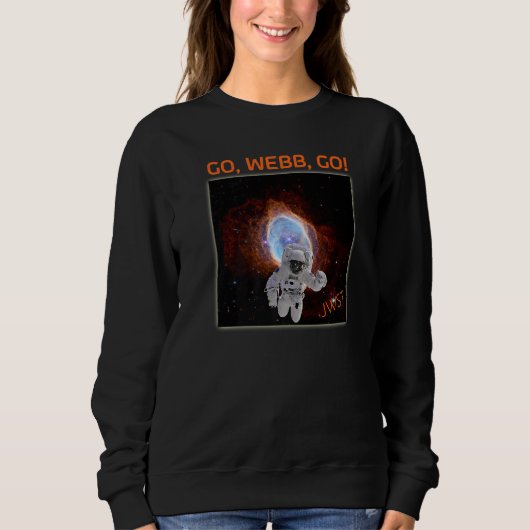 Astronaut in Southern Ring Nebula Webb Space Teles Sweatshirt (Vorderseite)