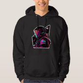 Astronaut in Space Aesthetic Wave Planet Eclipse   Hoodie (Vorderseite)