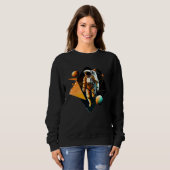 Astronaut in Space Aesthetic Wave Planet Eclipse   Sweatshirt (Vorne ganz)