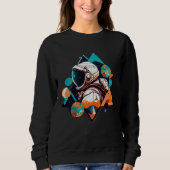 Astronaut in Space Aesthetic Wave Planet Eclipse   Sweatshirt (Vorderseite)
