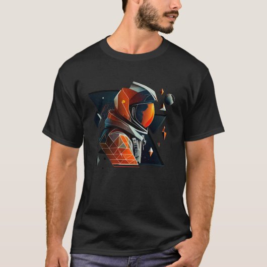 Astronaut in Space Aesthetic Wave Planet Eclipse T-Shirt (Vorderseite)