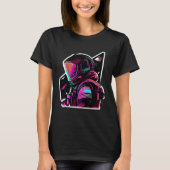Astronaut in Space Aesthetic Wave Planet Eclipse T-Shirt (Vorderseite)