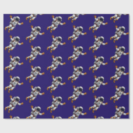 Astronaut in space geschenkpapier