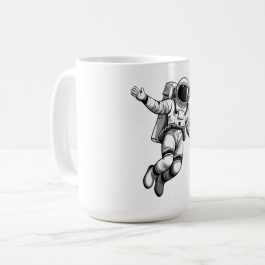 Astronaut in space kaffeetasse (Vorderseite Links)