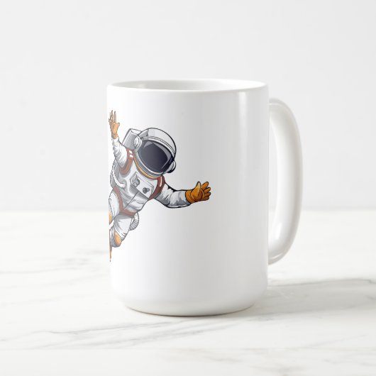 Astronaut in space kaffeetasse (VorderseiteRechts)