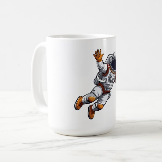 Astronaut in space kaffeetasse (Vorderseite Links)