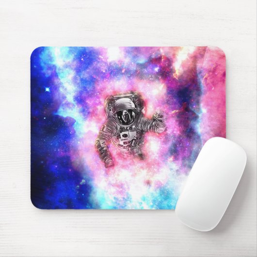 Astronaut in space mousepad (Mit Mouse)