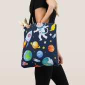 Astronaut in Space Planets and Rockets Pattern Tasche (Von Nahem)
