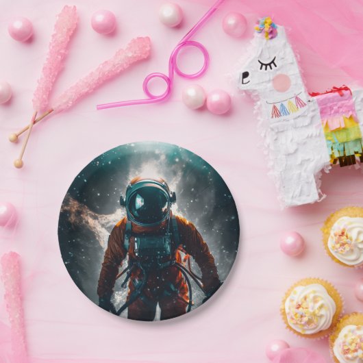 Astronaut in the space pappteller (Party)