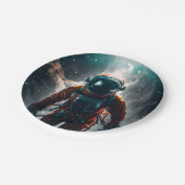 Astronaut in the space pappteller (Schrägansicht)