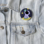 Astronaut in verschiedenen Socken Button (Beispiel)