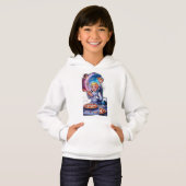 Astronaut isst Pizza im All. Hoodie (Vorne ganz)