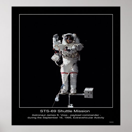Astronaut James S. Voss Outer Space Walk Poster (Vorne)