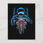 Astronaut Jelly fischen den farbenfrohen Kosmonaut Postkarte (Vorderseite)