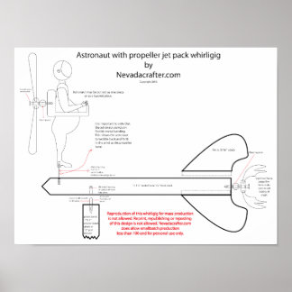Astronaut Jet Pack-Design Poster
