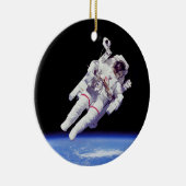 Astronaut Jetpack Spacewalk Earth Orbit Foto Keramik Ornament (Rechts)