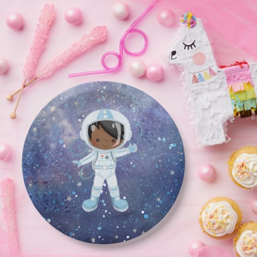 Astronaut-Junge Outer Space Pappteller (Party)