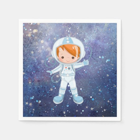 Astronaut-Junge Outer Space Serviette (Vorderseite)