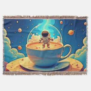 Astronaut Kaffee Weltraum Kunst Decke