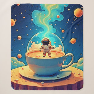 Astronaut Kaffee Weltraum Kunst Sherpadecke