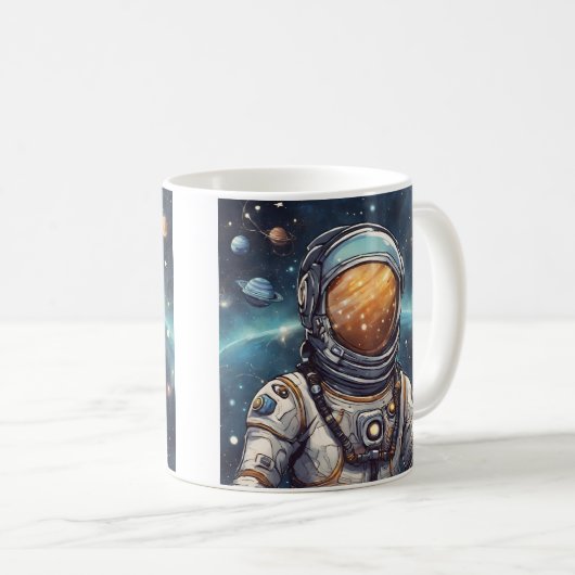 Astronaut Kaffeetasse (VorderseiteRechts)