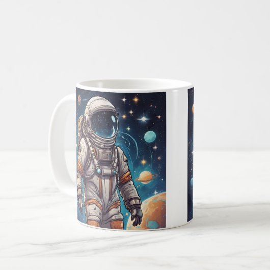 Astronaut Kaffeetasse (Vorderseite Links)