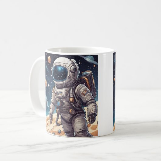 Astronaut Kaffeetasse (Vorderseite Links)