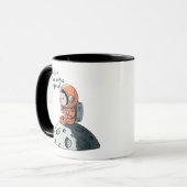 ASTRONAUT KAFFEMUSINEN IM RAUM TASSE (Vorderseite Links)