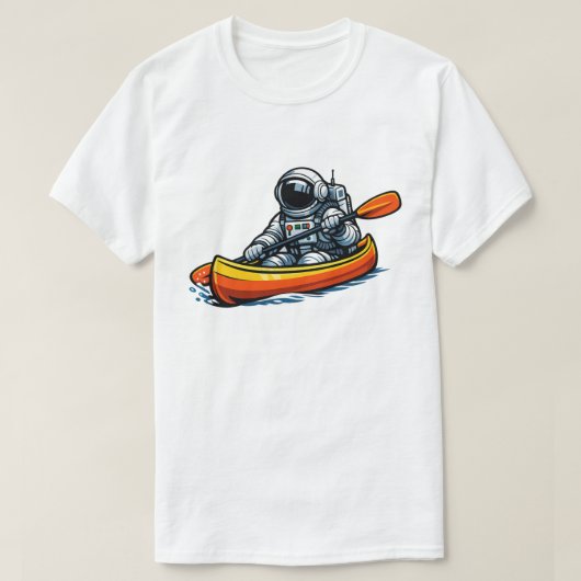 Astronaut Kanufahren T-Shirt (Design vorne)