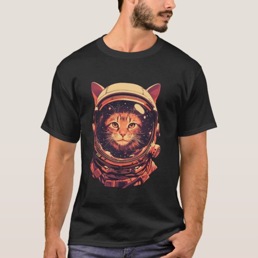 Astronaut Katze 1 T-Shirt (Vorderseite)