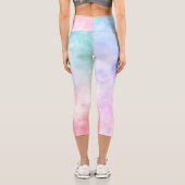 Astronaut Katze Capri Leggings (Rückseite)