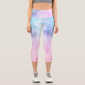 Astronaut Katze Capri Leggings (Vorderseite)