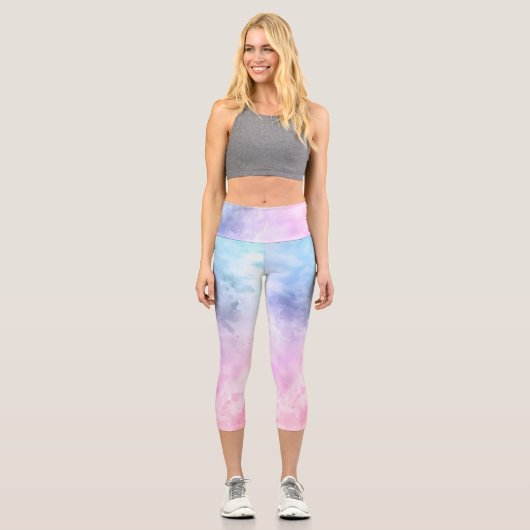 Astronaut Katze Capri Leggings (Vorderseite)