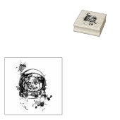 Astronaut Katze Gummistempel (Stempel)