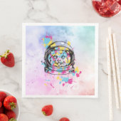 Astronaut Katze Serviette (Beispiel)