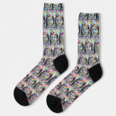 Astronaut Katze Socken (Linkes Detail)