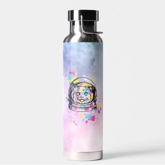 Astronaut Katze Trinkflasche (Links)