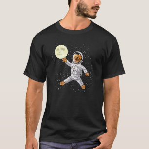 Astronaut Katzen im Weltraum spielen mit dem Mond T-Shirt