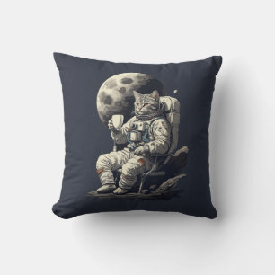 Astronaut Katzen mit einem Kaffee Kissen