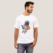 Astronaut Katzen mit Kürbis T-Shirt (Vorne ganz)