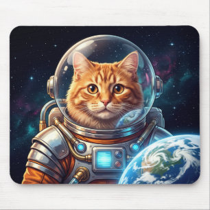 Astronaut Katzen Weltraum Kunst Mousepad