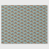 . Astronaut Kayaking Geschenkpapier (Flach)
