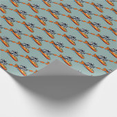 . Astronaut Kayaking Geschenkpapier (Ecke)